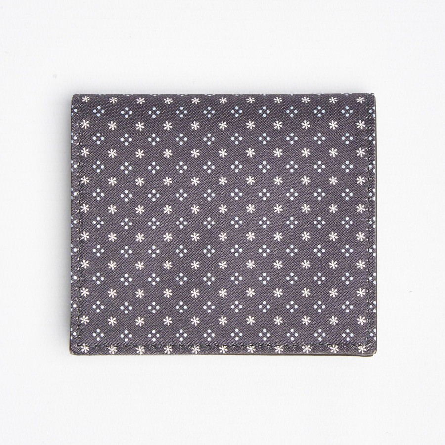 Wholesale E.Marinella Dark Grey Small Wallet In Silk And Leather