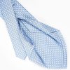 Online E.Marinella Light Blue 5 Fold Sartorial Silk Tie - Small Flower Pattern