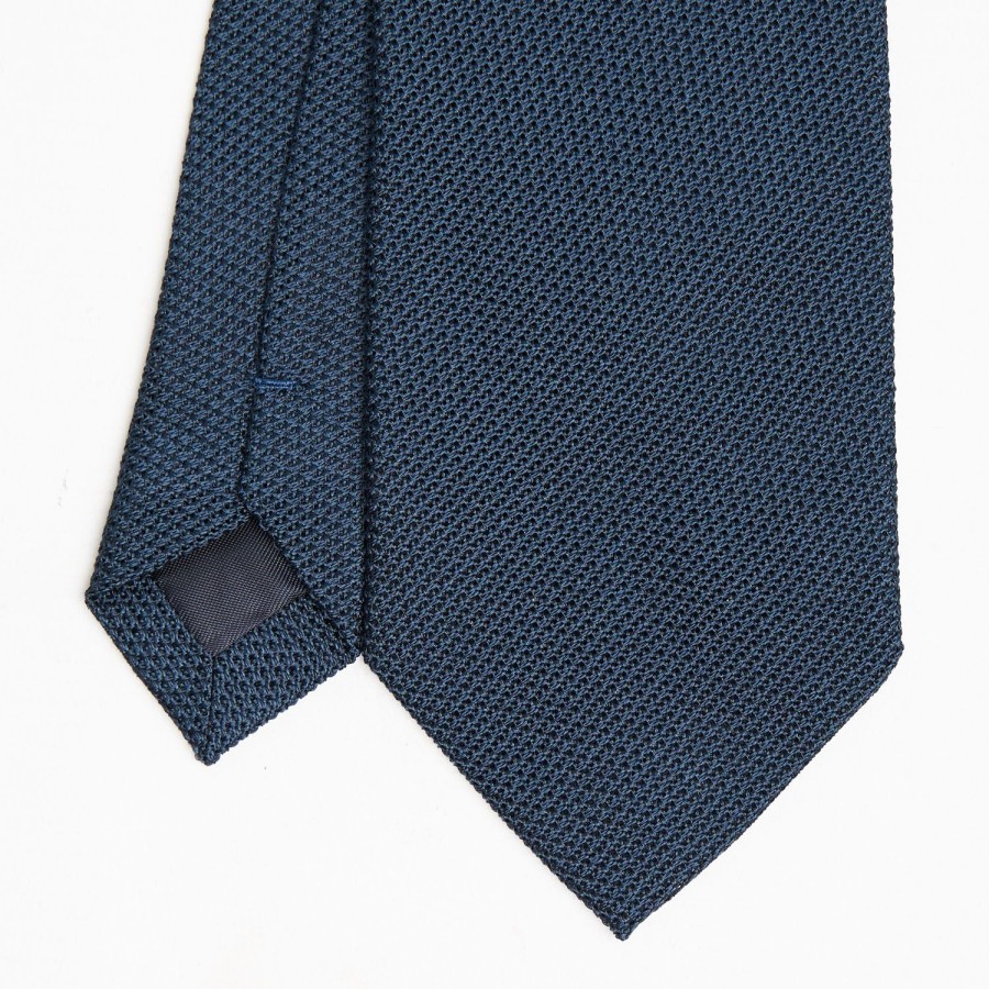 Wholesale E.Marinella Blue Sartorial Granadine Silk Tie