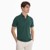 Online E.Marinella Dark Green Short Sleeve Pique Cotton Polo