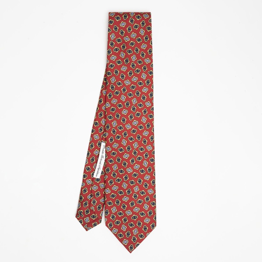 Clearance E.Marinella Burgundy Archivio Collection Silk Tie 1959_02