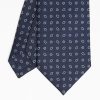 Online E.Marinella Dark Blue Sartorial Classic Silk Tie - Small Flower Pattern