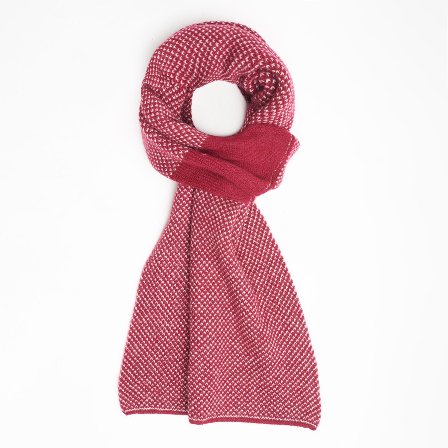 Online E.Marinella Burgundy And Camel Cashmere Neck Warmer