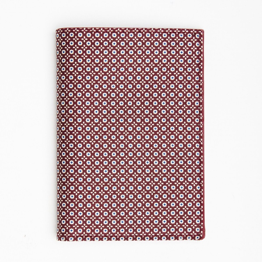 Best E.Marinella Burgundy Vertical Wallet In Silk And Leather