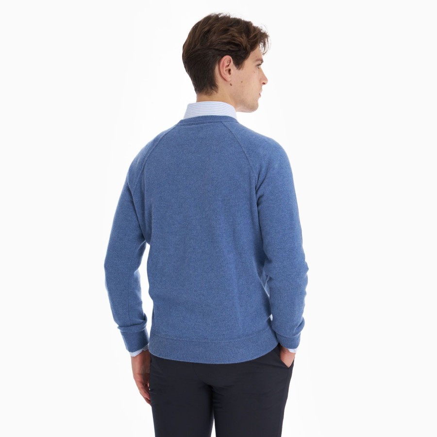 Best E.Marinella Light Blue Cashmere Sweatshirt