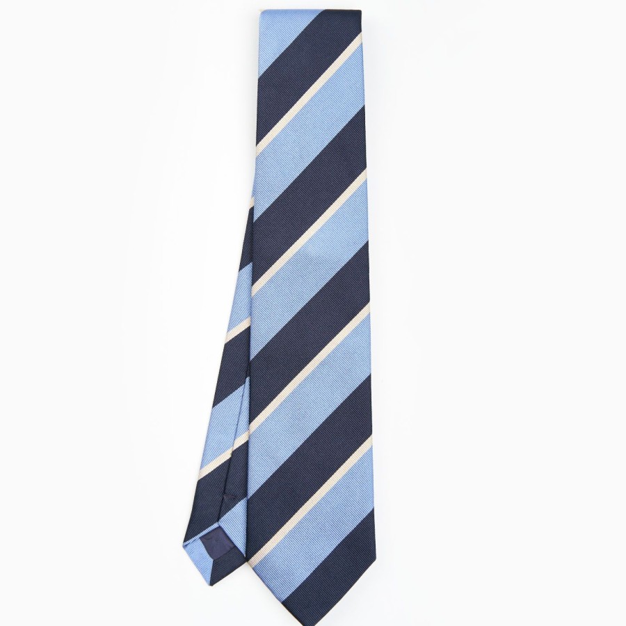 Online E.Marinella Light Blue Sartorial Striped Silk Tie