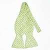 Hot E.Marinella Light Green Silk Bowtie To Self-Tie - Small Geometric Pattern