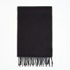 Clearance E.Marinella Black Solid Wool Scarf