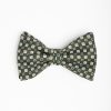 Online E.Marinella Dark Green Pre-Knotted Silk Bowtie - Small Geometric Pattern