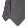 Wholesale E.Marinella Dark Grey Sartorial Jacquard Silk Tie - Solid Colours