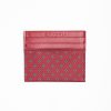 Clearance E.Marinella Burgundy Leather And Silk Credit Card Holder - 5 Compartments