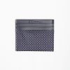 Hot E.Marinella Dark Blue Silk And Leather Credit Card Holder 5 Compartments