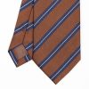 Best E.Marinella Dark Brown Sartorial Striped Silk Tie