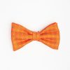 Online E.Marinella Orange Pre-Knotted Silk Bowtie - Small Geometric Pattern