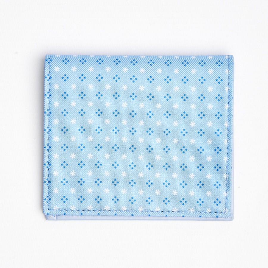 Clearance E.Marinella Light Blue Small Wallet In Silk And Leather