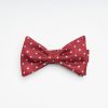 Best E.Marinella Burgundy Pre-Knotted Bowtie- Small Flower Pattern