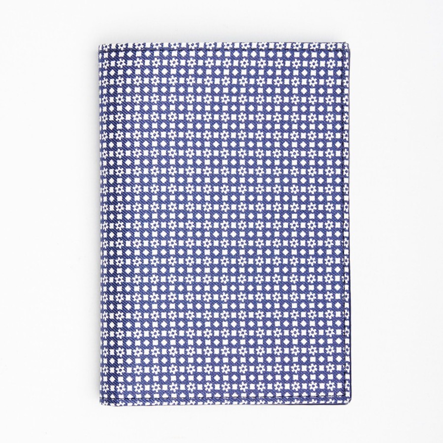 Hot E.Marinella Dark Blue Vertical Wallet In Silk And Leather