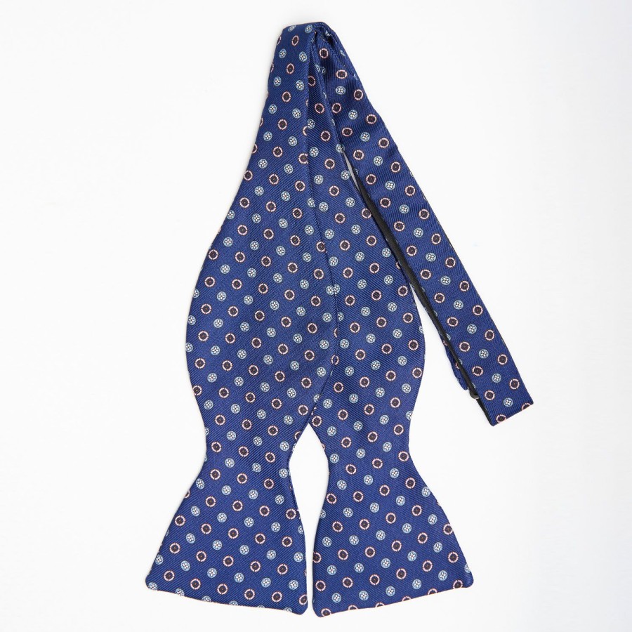 Online E.Marinella Bluette Silk Bowtie To Self-Tie - Small Flower Pattern