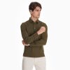 New E.Marinella Dark Green Jersey Long Sleeve Polo Shirt