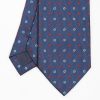 Online E.Marinella Blue Sartorial Jacquard Silk Tie - Small Flower Designs