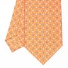 Hot E.Marinella Orange Sartorial Classic Silk Tie - Small Flower Designs