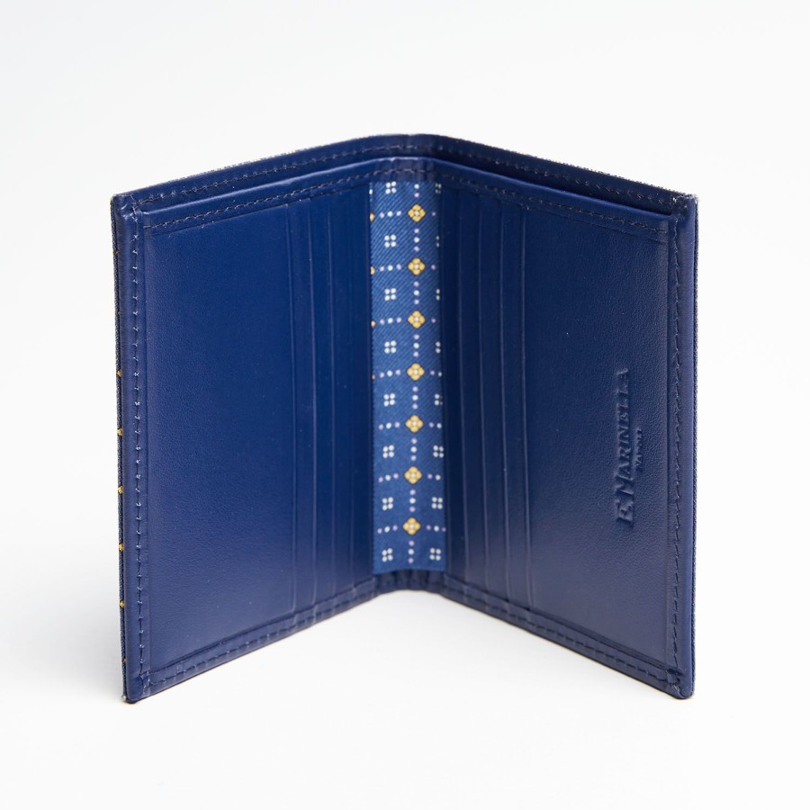 Best E.Marinella Powder Blue Small Wallet In Silk And Leather