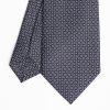 Online E.Marinella Dark Blue Sartorial Classic Silk Tie - Small Flower Pattern