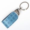 Clearance E.Marinella Powder Blue Keyfob In Silk And Leather