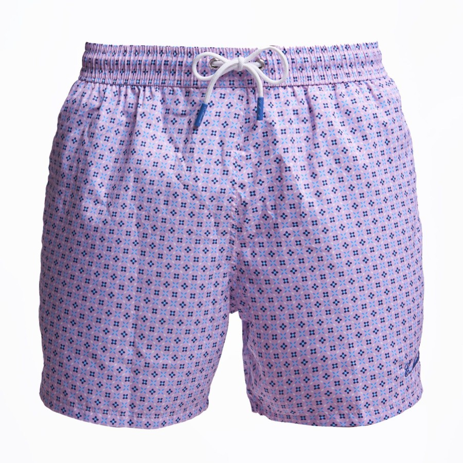 Wholesale E.Marinella Pink Swim Short - Small Flower Pattern