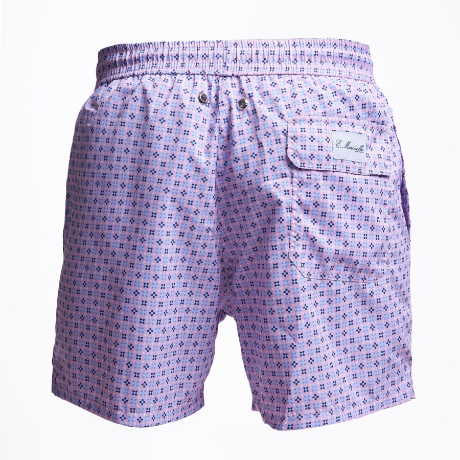 Wholesale E.Marinella Pink Swim Short - Small Flower Pattern