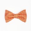 Best E.Marinella Orange Pre-Knotted Silk Bowtie - Small Flower Pattern