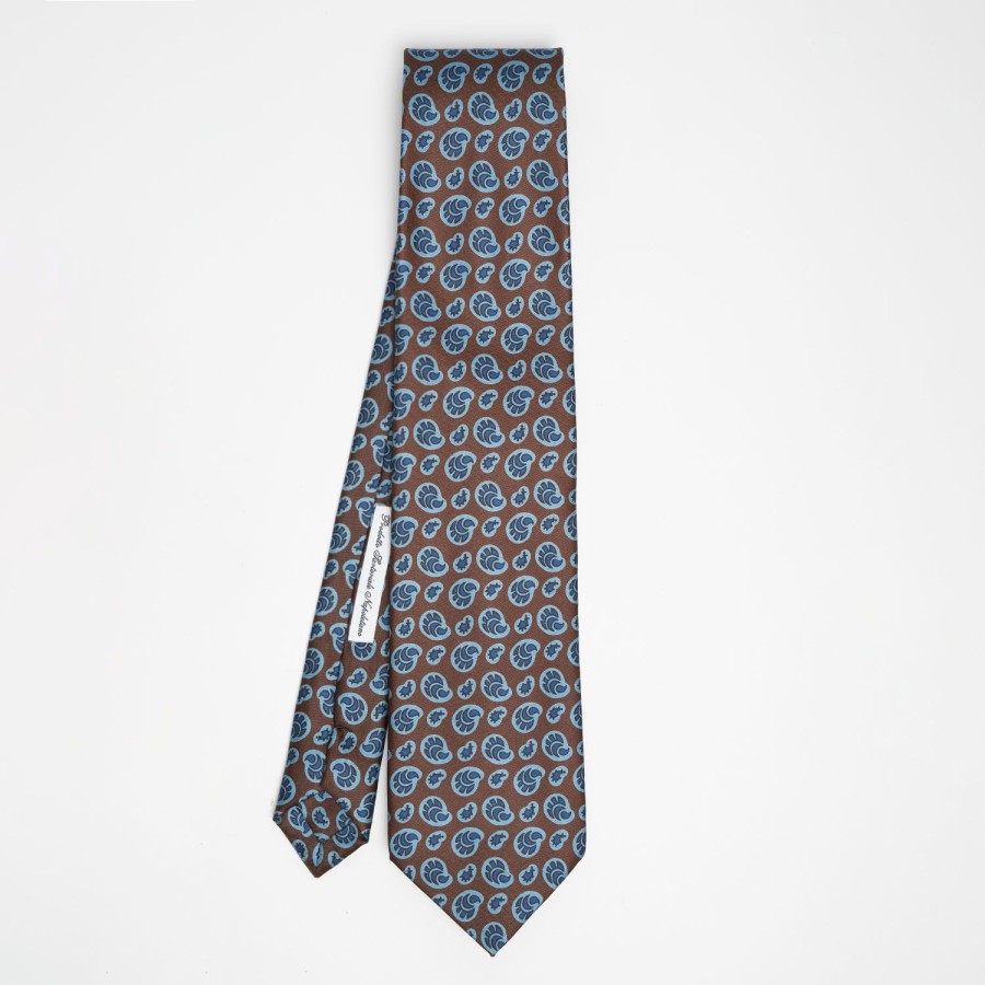 Hot E.Marinella Dark Brown Archivio Collection Silk Tie 1936_04