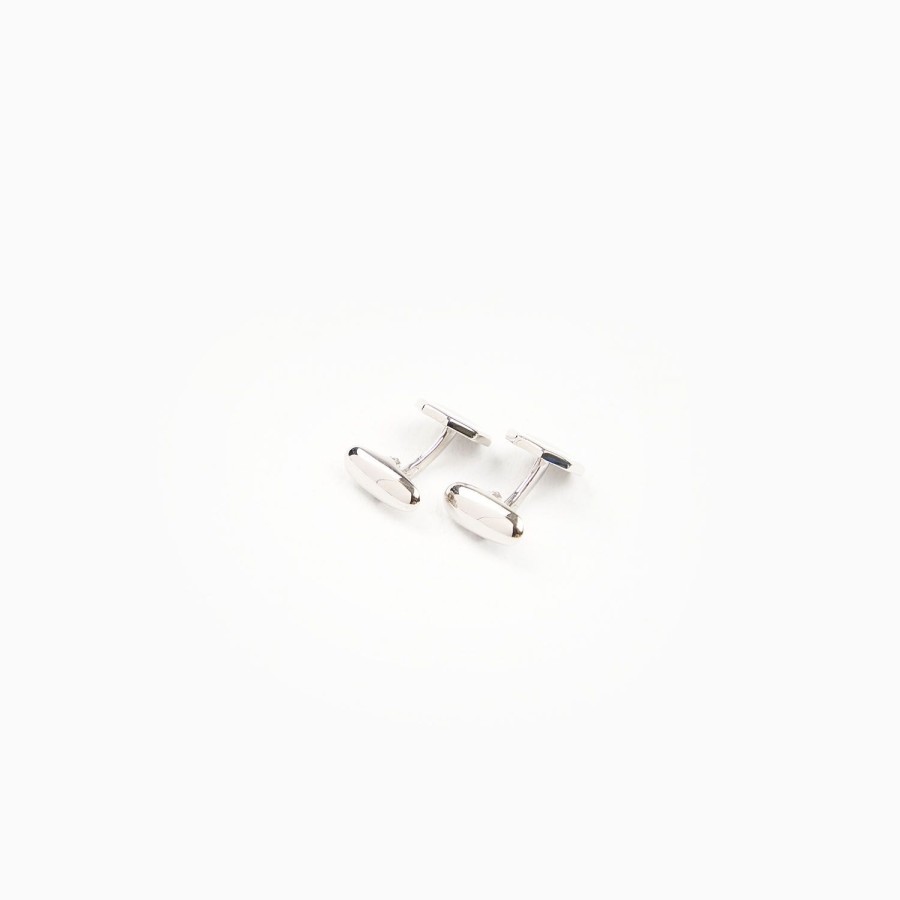 Wholesale E.Marinella White Octagonal Cufflinks In Silver