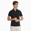 Clearance E.Marinella Black Short Sleeve Pique Cotton Polo