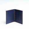 Best E.Marinella Dark Blue Silk And Leather Folding Card Holder - 10 Compartments