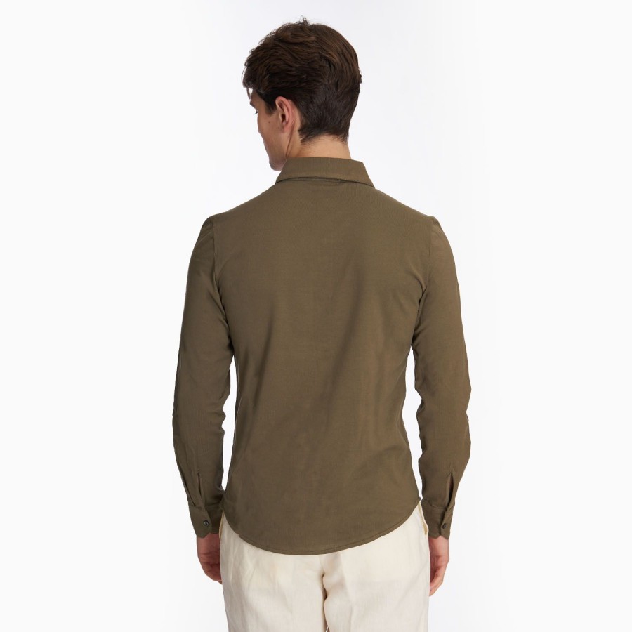 Online E.Marinella Dark Green Shirt In Jersey