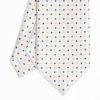 Wholesale E.Marinella White Sartorial Classic Silk Tie - Small Flower Pattern