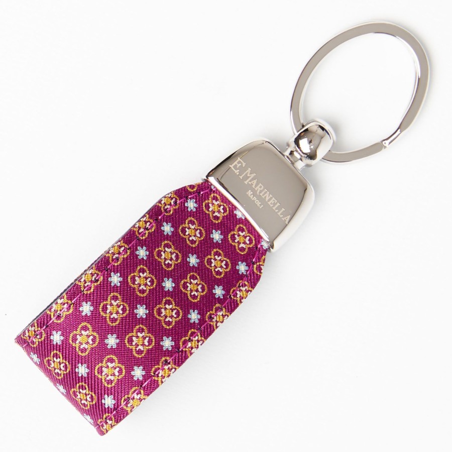 Hot E.Marinella Purple Keyfob In Silk And Leather