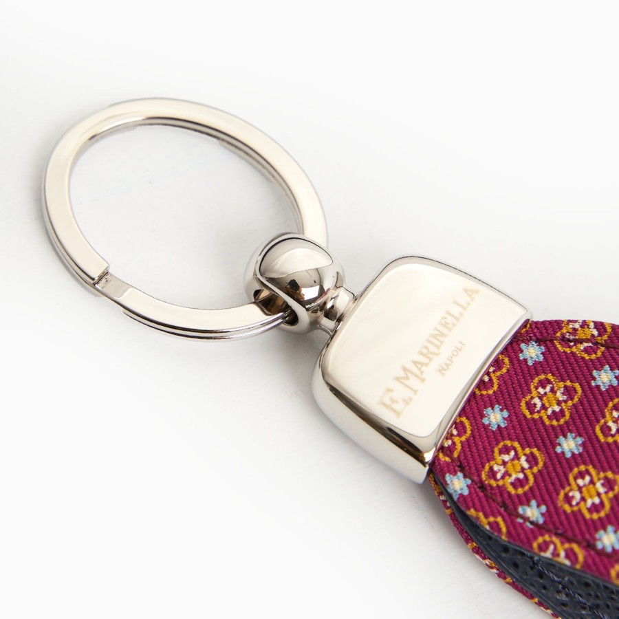 Hot E.Marinella Purple Keyfob In Silk And Leather