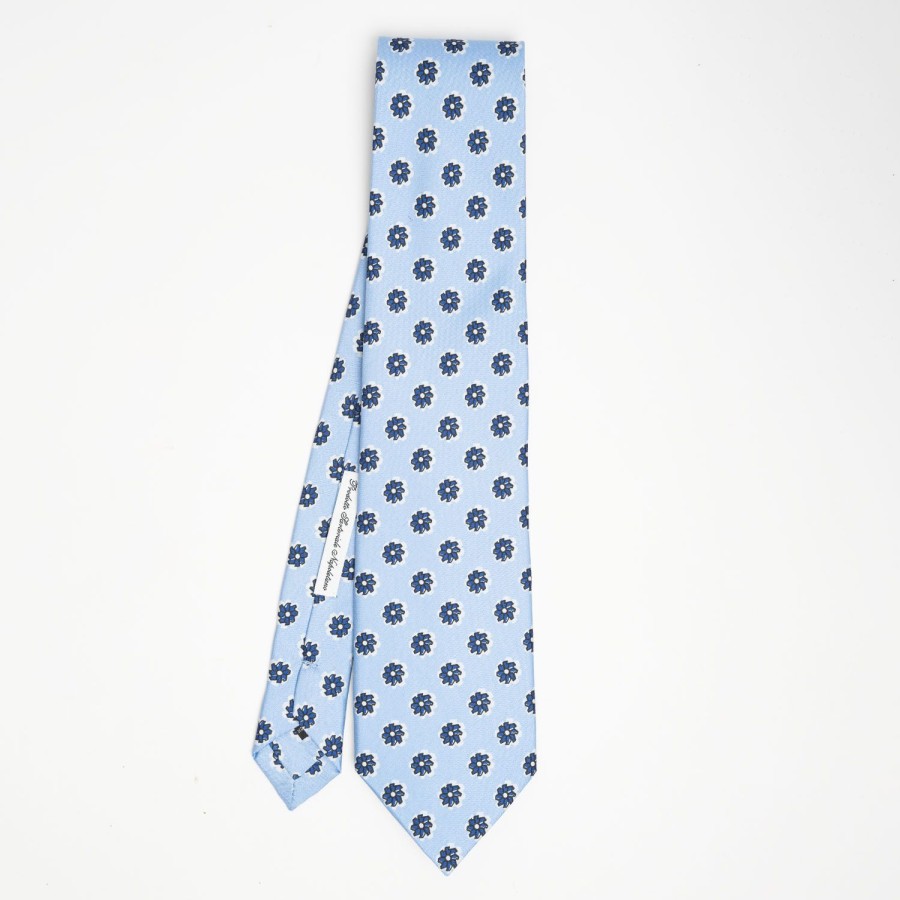 Wholesale E.Marinella Light Blue Archivio Collection Silk Tie 1937_03