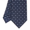 Online E.Marinella Dark Blue Sartorial Classic Silk Tie - Small Flower Designs