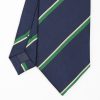 New E.Marinella Dark Blue Sartorial Striped Silk Tie