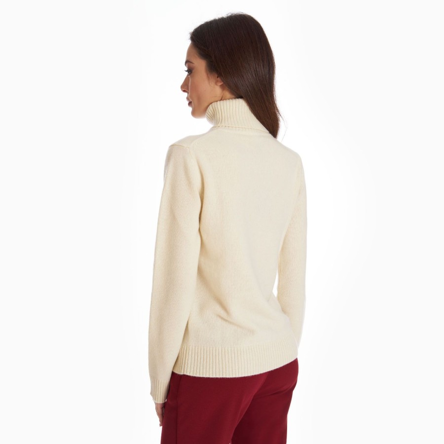 Clearance E.Marinella Beige Cashmere Turtleneck