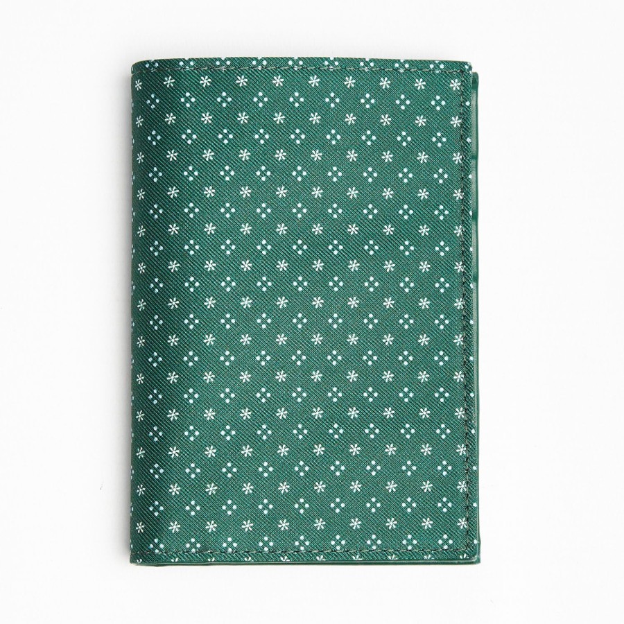 Wholesale E.Marinella Dark Green Vertical Wallet In Silk And Leather