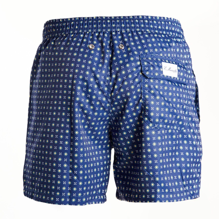 Clearance E.Marinella Blue Swim Shorts- Large Patterns