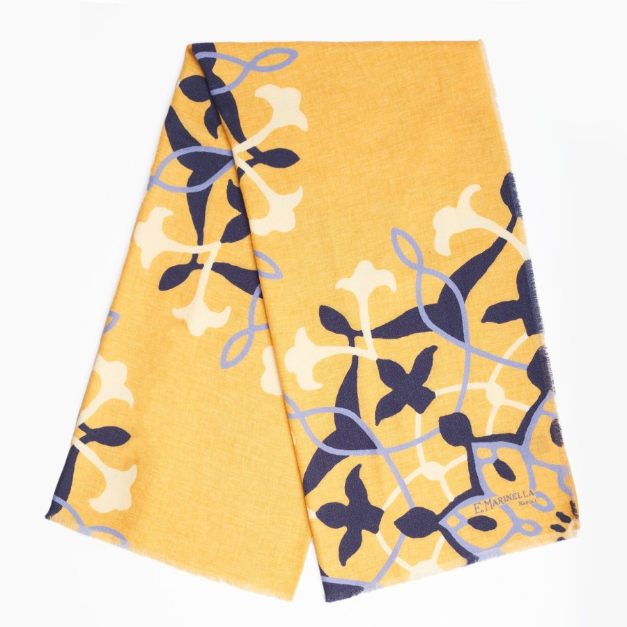 Clearance E.Marinella Yellow Wool And Silk Stole