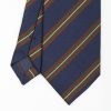 New E.Marinella Dark Blue Sartorial Striped Silk Tie