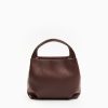 Clearance E.Marinella Dark Brown Textured Leather Soft Mini Bag