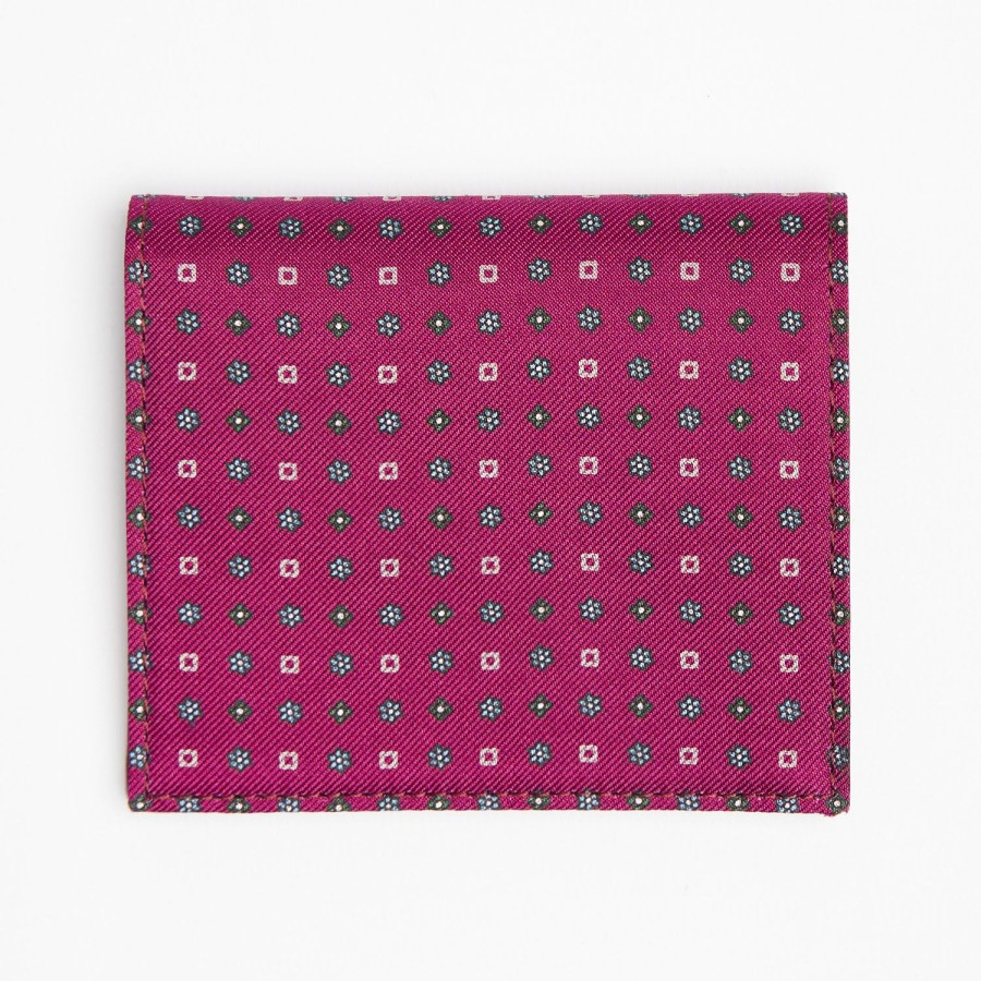 Wholesale E.Marinella Fuchsia Small Wallet In Silk And Leather