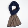 Best E.Marinella Midnight Blue And Dark Brown Two-Tone Solid Cashmere Neck Warmer